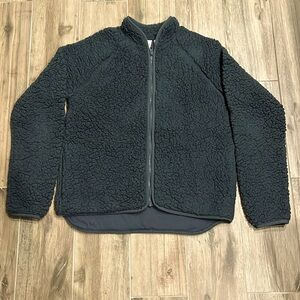 Zella Zip Fleece Jacket Aqua Size Small